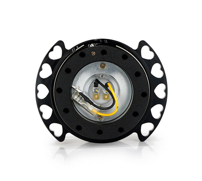 NRG Quick Release Heart Cutout Ring - Black Body/ Black Ring