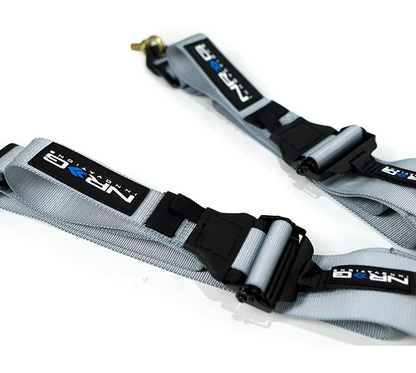 NRG FIA 6 point 3in Seat Belt - Rotary CamLock Harness - Silver