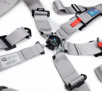 NRG SFI 5 point 3in. Seat Belt Harness - CamLock - Silver