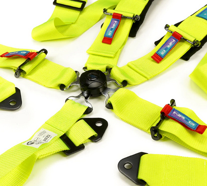 NRG SFI 5 point 3in. Seat Belt Harness - CamLock - Neon Green