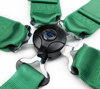 NRG SFI 5 point 3in. Seat Belt Harness - CamLock - Green