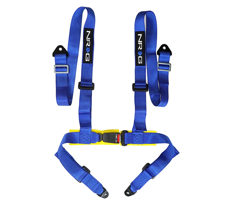NRG 4 Point Seat Belt Harness / Buckle Lock - Blue