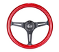 NRG Classic Wood Grain Steering Wheel 350mm - Red Flake Pearl