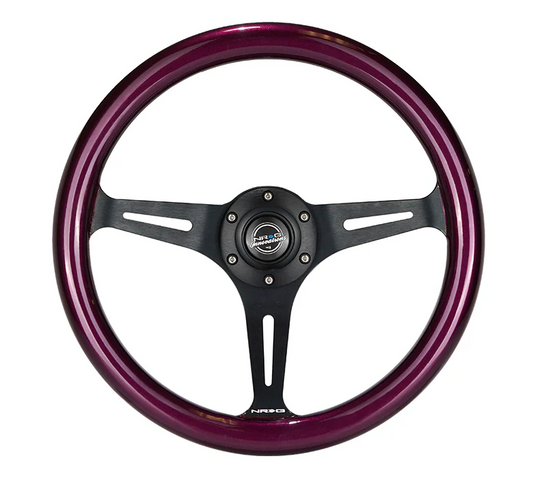 NRG Classic Wood Grain Steering Wheel 350mm - Purple Pearl / Flake