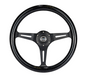 NRG Classic Wood Grain Steering Wheel 350mm - Black Sparkled