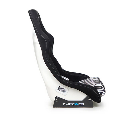 NRG FRP Bucket Seat Black & White Yaba Print - Large