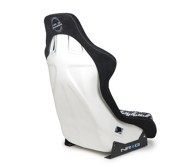 NRG FRP Bucket Seat Black & White Yaba Print - Large
