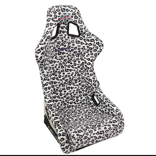 NRG FRP Bucket Seat PRISMA SAVAGE Edition Snow Leopard - Large
