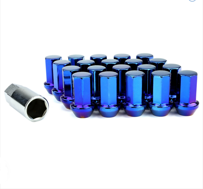 Project Kics 12X1.25 Titanium Blue Caliber Lug Nut
