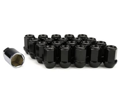Project Kics 12x1.25 Black Leggdura Racing Lug Nuts (Laser Logo) - 20 PCS