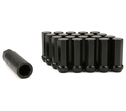 Project Kics Kyokugen Lug nuts 50mm 12x1.25 Black - 20P Pack