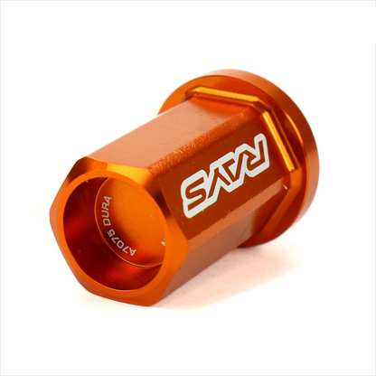 Rays Dura-Nut L42 Straight Type Lug Nut & Lock Set - 12X1.25 - Orange