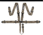 Sparco 5pt SFI Seat Belt Harness 3in Latch & Link - Camo