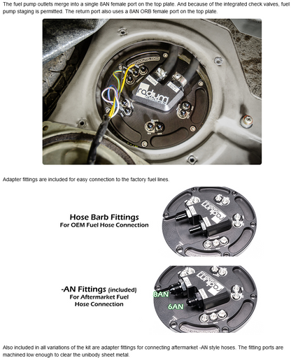 Radium Fuel Sending unit Hanger S13 240sx for Walbro GS342 / AEM 50-1200