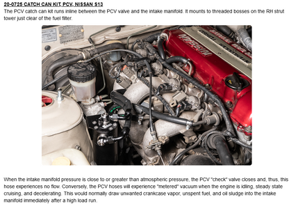 Radium Engineering 89-94 Nissan S13 PCV Single Catch Can Kit - Fluid Lock