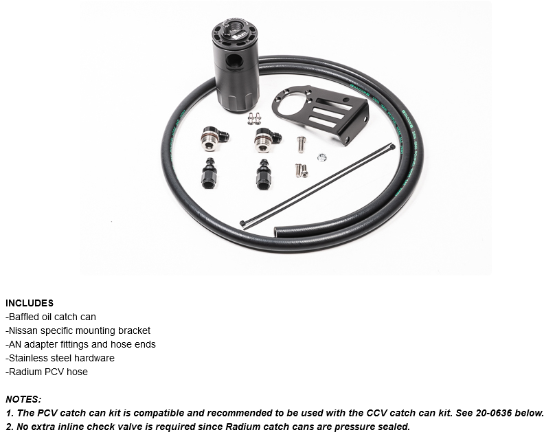 Radium Engineering Nissan S15 Silvia Catch Can Kit PCV Fluid Lock