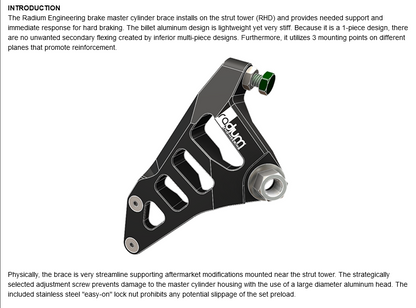 Radium Nissan R32 Skyline Master Cylinder Brace