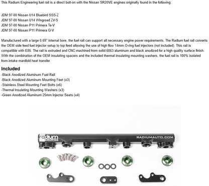 Radium Engineering Nissan SR20VE Fuel Rail