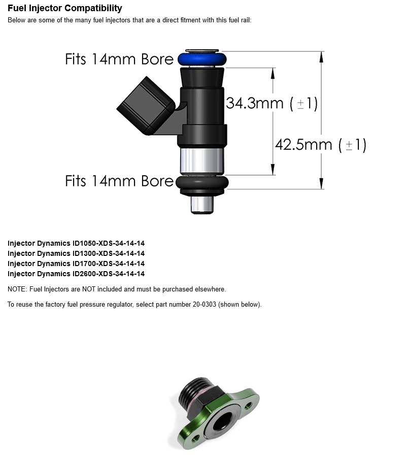 Radium Engineering Nissan SR20VE Fuel Rail