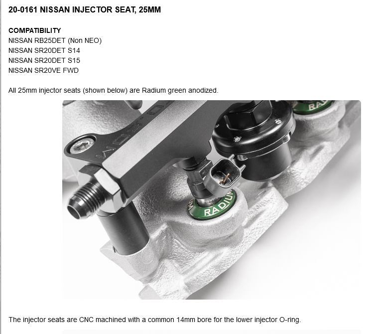 Radium Engineering Nissan Injector Seat 25mm