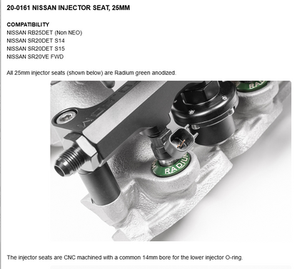 Radium Engineering Nissan Injector Seat 25mm