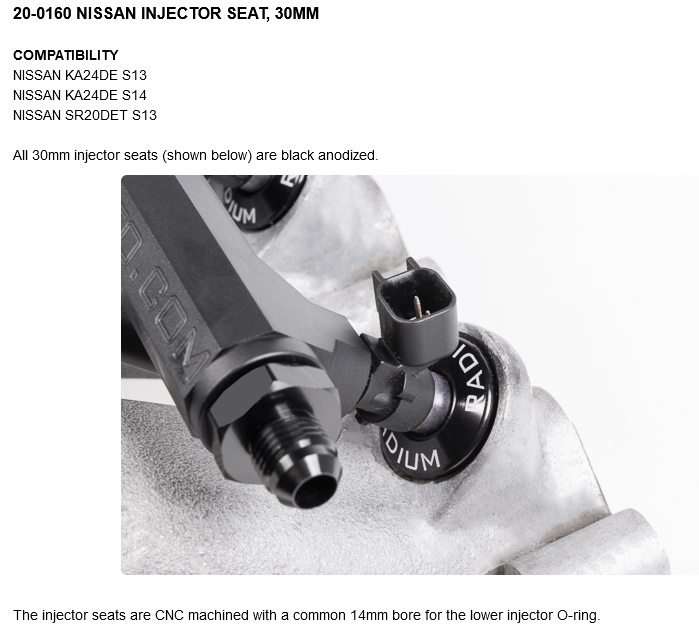 Radium Engineering Nissan Injector Seat 30mm