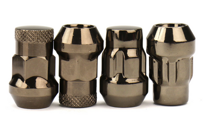 Wheel Mate Muteki SR35 Close End Lug Nuts w/ Lock Set 12x1.25 35mm - Chrome Titanium