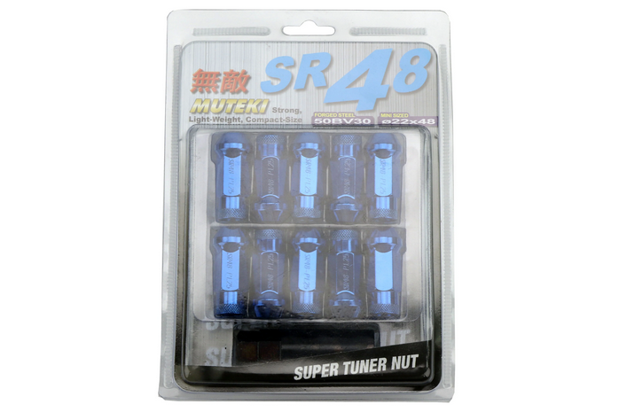 Wheel Mate Muteki SR48 Open End Lug Nuts 12x1.25 48mm - Blue
