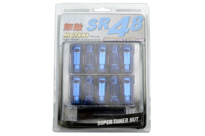 Wheel Mate Muteki SR48 Open End Lug Nuts 12x1.25 48mm - Blue