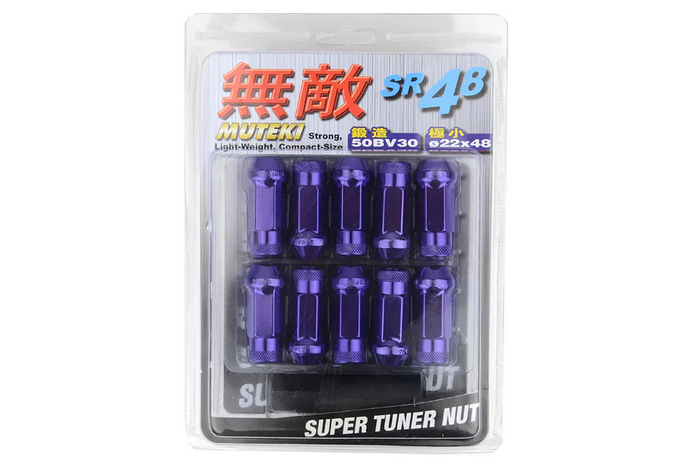 Wheel Mate Muteki SR48 Open End Lug Nuts 12x1.25 48mm - Purple
