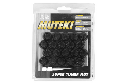 Wheel Mate Muteki Open End Lug Nuts - Deep Black 12x1.25