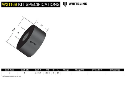 Whiteline Front Sway Bar Link Bushing - 89-98 240SX S13 S14