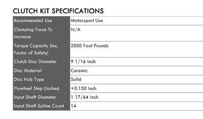 XClutch 2JZ GTE Stage 5 - 9.0" Triple Disc Rigid Ceramic Clutch Kit 2000tq