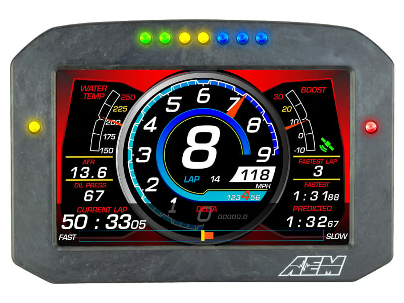 AEM CD-7FL Carbon Logging Flush Digital Dash Display