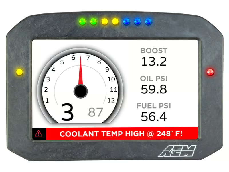 AEM CD-7FL Carbon Logging Flush Digital Dash Display