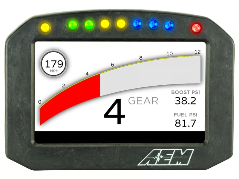 AEM CD-5FL Carbon Logging Flush Digital Dash Display