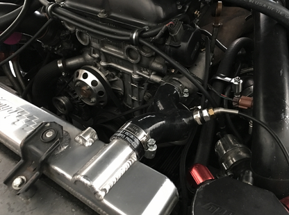 P2M SR20DET 4-Ply Radiator Cooling Performer Hose w/Alum Clamps - Black