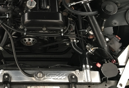 P2M SR20DET 4-Ply Radiator Cooling Performer Hose w/Alum Clamps - Black