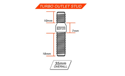 P2M Stainless T25 / T28 Turbo Outlet Stud Nut Set - M8X1.25