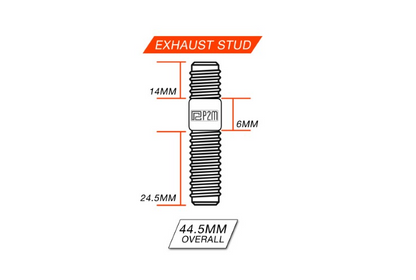 P2M 4-Cyl Exhaust Manifold Double Head Stud Nut Set - M10X1.25