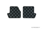P2M S14 240sx Rear Checkered Race Floor Mats - Dark Grey