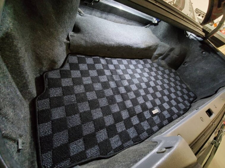 P2M S14 240sx Checkered Rear Trunk Mat - Dark Grey