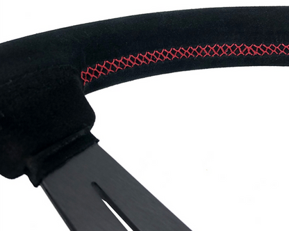 P2M 340mm Competition Steering Wheel - 60mm Deep Dish Suede