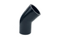 P2M 2.25in 4-Ply 45 Degree Elbow Hose Coupler - Black