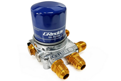 GReddy Type-I Oil Filter Relocation Sandwich Block w/Thermostat - 3/4x16UNF