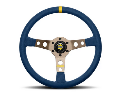 MOMO MOD.07 350mm 72mm Dish Blue Microfiber Steering Wheel