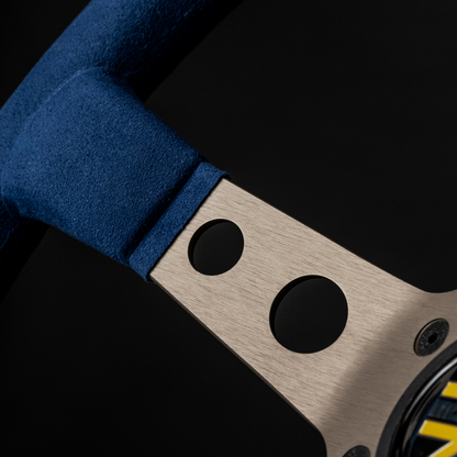 MOMO MOD.07 350mm 72mm Dish Blue Microfiber Steering Wheel
