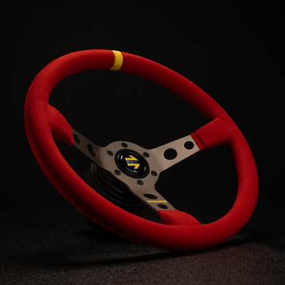 MOMO MOD.07 350mm 72mm Dish Red Microfiber Steering Wheel