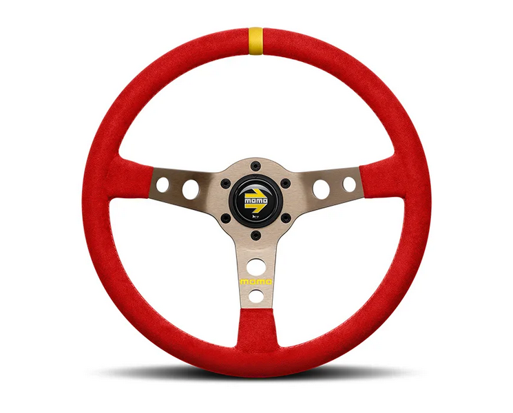 MOMO MOD.07 350mm 72mm Dish Red Microfiber Steering Wheel