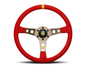MOMO MOD.07 350mm 72mm Dish Red Microfiber Steering Wheel